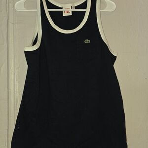 Black Tank Top with White Trim